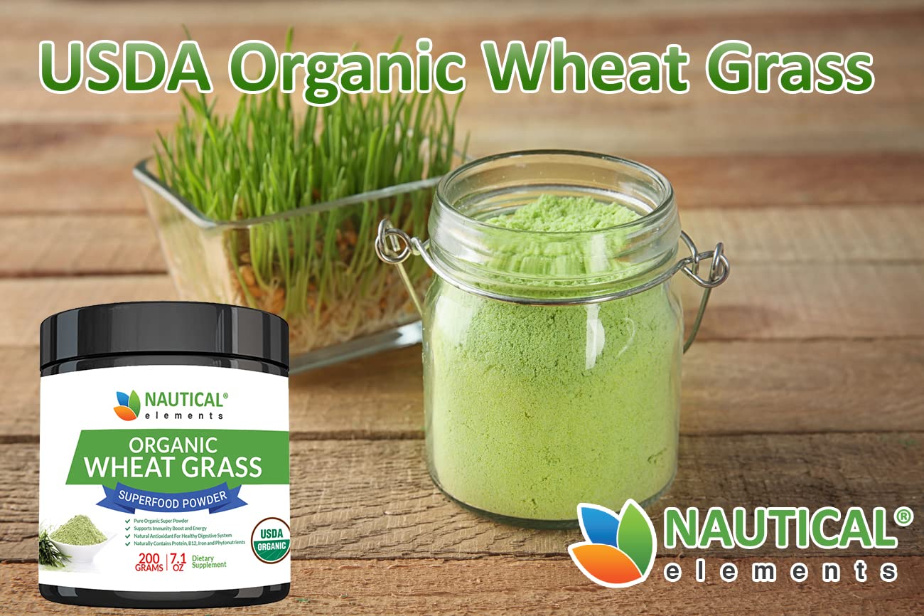 Wheatgrass Powder - USDA Certified Organic Wheat Grass Powder That Is Rich In Essential Amino Acids, Chlorophyll, Antioxidants, Fatty Acids, Minerals & Vitamins - US Grown - Vegan & Non-GMO Superfoods - dailyvitalstore