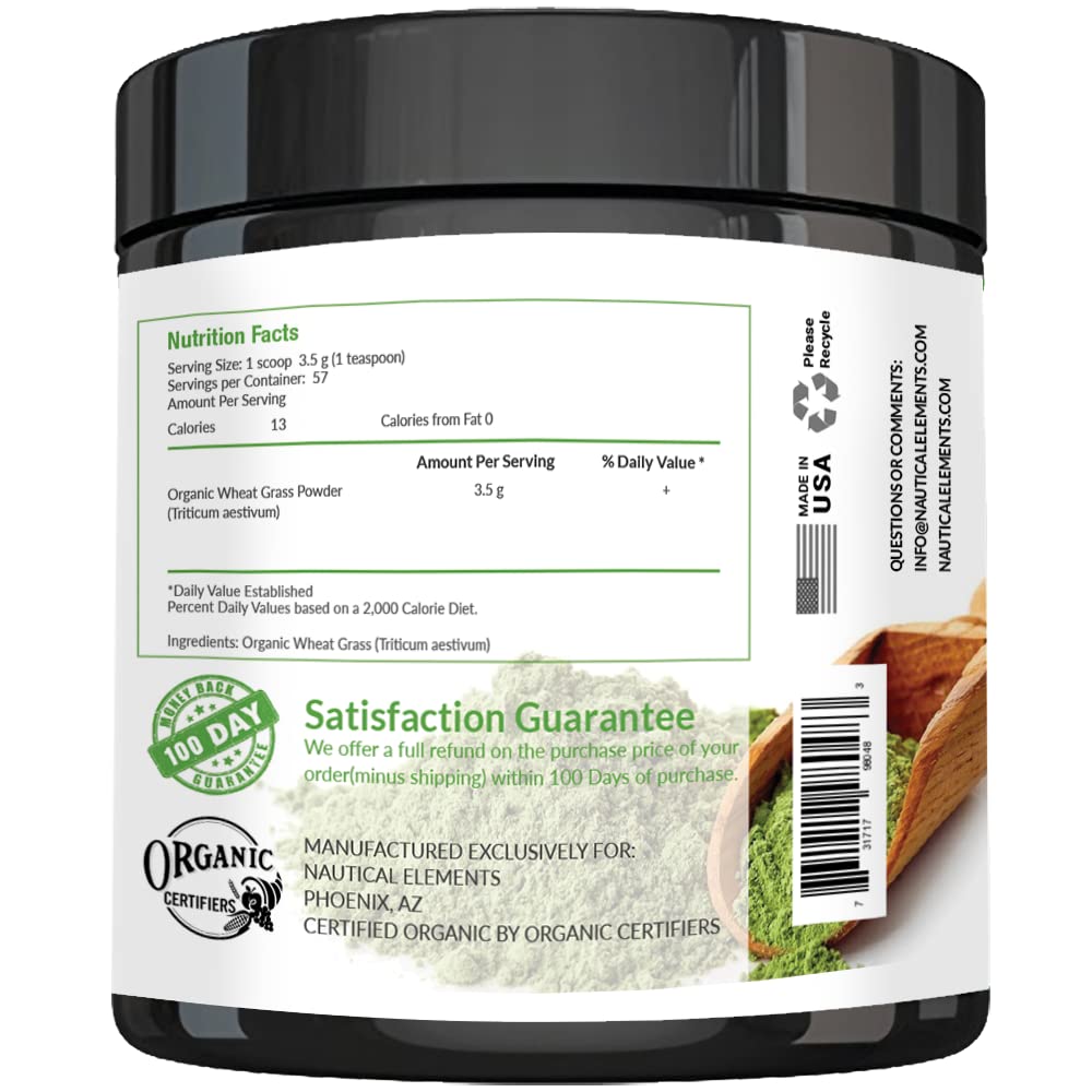 Wheatgrass Powder - USDA Certified Organic Wheat Grass Powder That Is Rich In Essential Amino Acids, Chlorophyll, Antioxidants, Fatty Acids, Minerals & Vitamins - US Grown - Vegan & Non-GMO Superfoods - dailyvitalstore