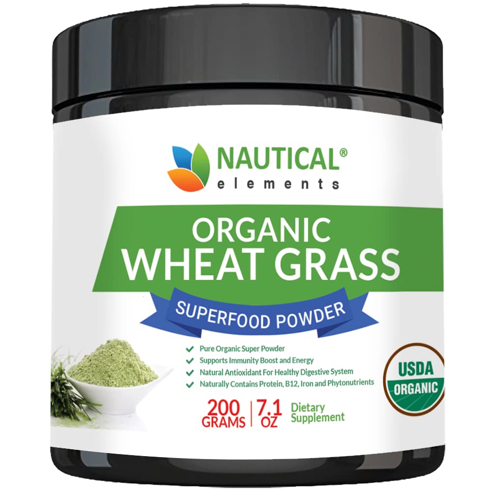 Wheatgrass Powder - USDA Certified Organic Wheat Grass Powder That Is Rich In Essential Amino Acids, Chlorophyll, Antioxidants, Fatty Acids, Minerals & Vitamins - US Grown - Vegan & Non-GMO Superfoods - dailyvitalstore