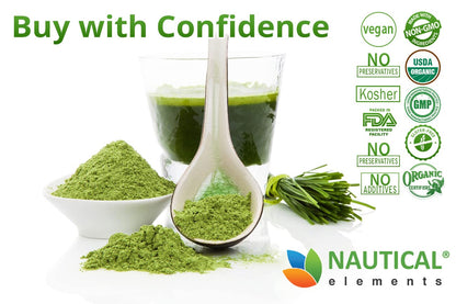 Wheatgrass Powder - USDA Certified Organic Wheat Grass Powder That Is Rich In Essential Amino Acids, Chlorophyll, Antioxidants, Fatty Acids, Minerals & Vitamins - US Grown - Vegan & Non-GMO Superfoods - dailyvitalstore