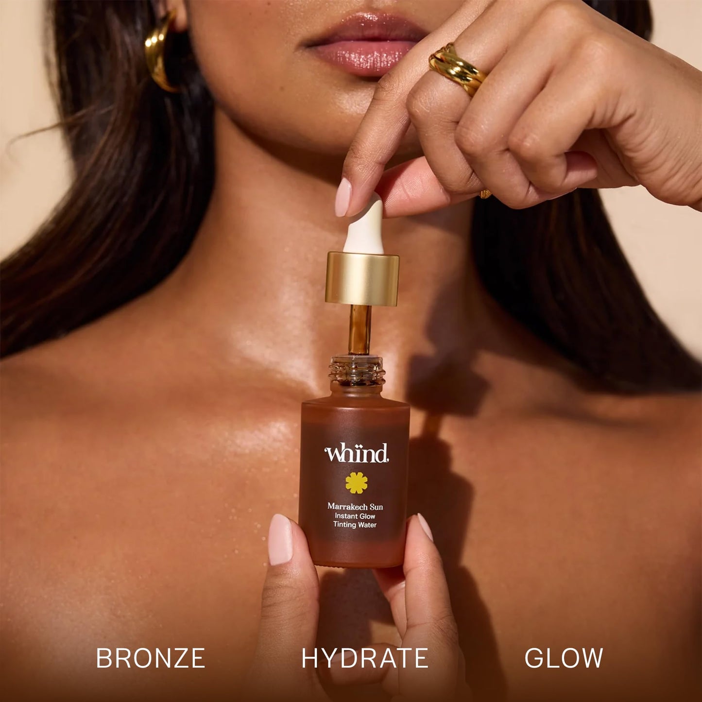 WHIND Marrakech Sun Tinting Water – Lightweight Self-Tanning Drops with Hyaluronic Acid & Glycerin for a Buildable Natural Glow – 30ml - dailyvitalstore