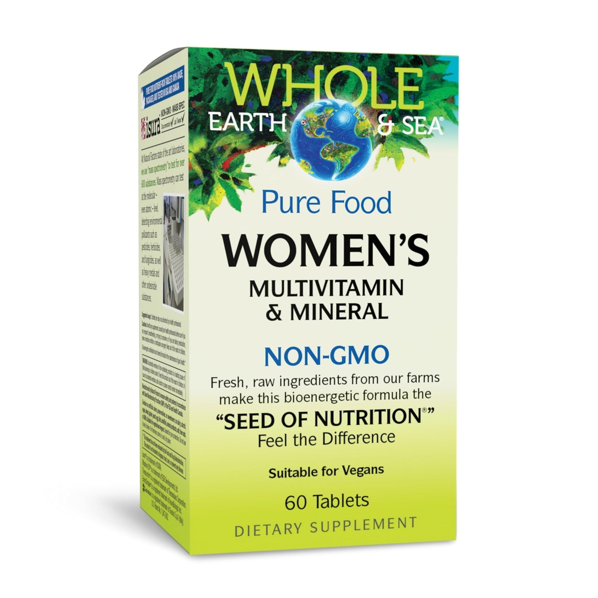 Whole Earth & Sea from Natural Factors, Women's Multivitamin & Mineral, Whole Food Supplement, Vegan, 60 tablets (30 servings) - dailyvitalstore