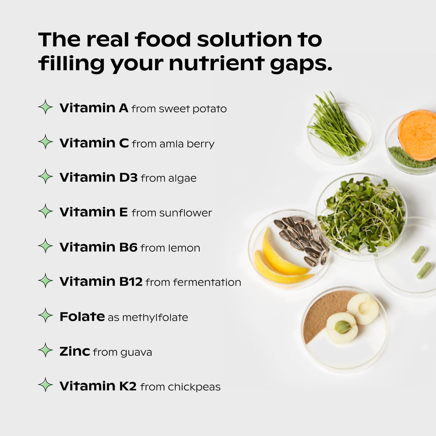 wholier Supergreens Multi, Daily Greens, Vegan Multivitamin for Women + Men, Whole Food Vitamins + Minerals, Prebiotics for Gut Health, Adaptogens (60 Vegan Capsules) Glass Bottle - dailyvitalstore