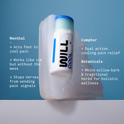 WILL PERFORM Menthol & Camphor Cooling Pain Relief for Muscle Recovery I Stop Pain Fast with ICY Relief for Joint & Muscle Therapy I Ice Bath On-The-Go, 3oz| HSA FSA Eligible - dailyvitalstore