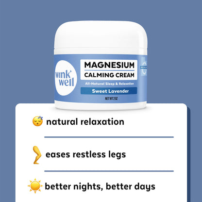 Wink Well Magnesium Calming Muscle and Joint Cream for Nighttime Relaxation - dailyvitalstore