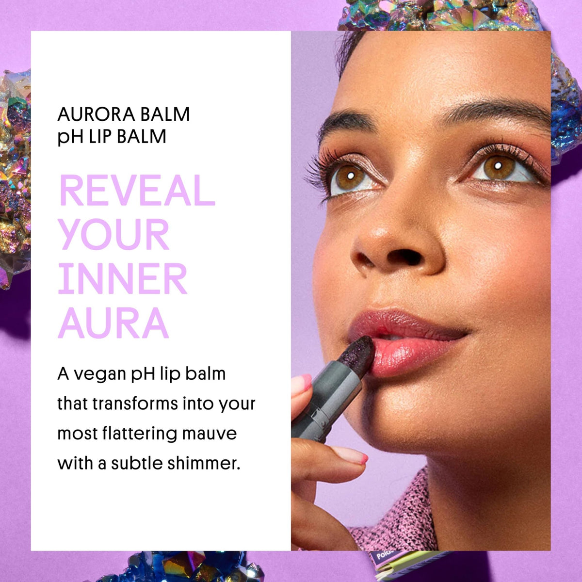 Winky Lux Aurora Glimmer Balm – Nourishing pH Lip Balm with Color Changing Mauve Tint, Hydrating Ceramides Soften and Hydrates Lips, Coconut Scent - dailyvitalstore