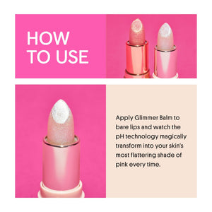 Winky Lux Unicorn Glimmer Balm -Hydrating ph Lip Balm, Natural Pink Tint with pH Color Changing, Moisturize & Soften Lips While Leaving Sheer - dailyvitalstore