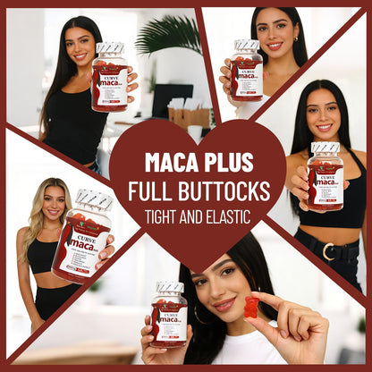 Wins Town Maca Plus Gummies 3000mg, Glute Boost Vitamins for Women, Supports Curves, Energy & Skin Health, Strawberry Flavor, Vegan, 60 Count - dailyvitalstore
