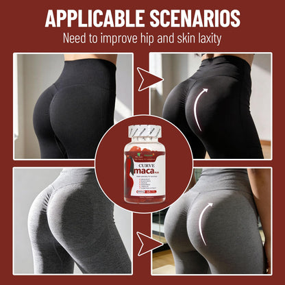 Wins Town Maca Plus Gummies 3000mg, Glute Boost Vitamins for Women, Supports Curves, Energy & Skin Health, Strawberry Flavor, Vegan, 60 Count - dailyvitalstore