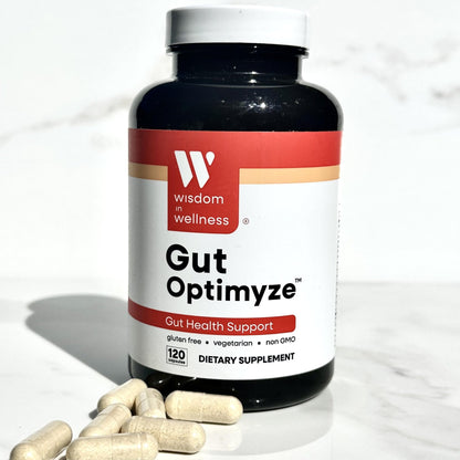 Wisdom In Wellness Gut Optimyze - 120 Digestive Health Capsules - Vitamins & Probiotics for Gut Health - Complete for Men & Women - Digestive Gut Health Pills - Healthy Gut Probiotics - dailyvitalstore