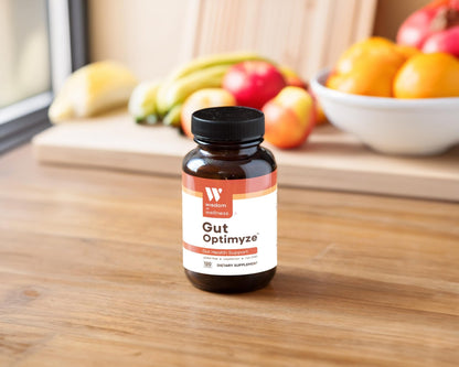 Wisdom In Wellness Gut Optimyze - 120 Digestive Health Capsules - Vitamins & Probiotics for Gut Health - Complete for Men & Women - Digestive Gut Health Pills - Healthy Gut Probiotics - dailyvitalstore