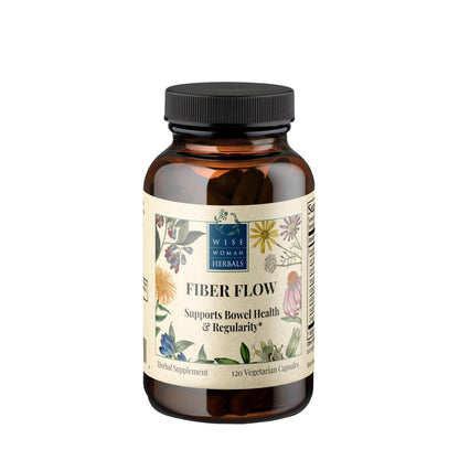 Wise Woman Herbals – Fiber Flow Capsules 120 Count – Supports Healthy Digestive Function, Gut Health, Bowel Health and Regularity - dailyvitalstore