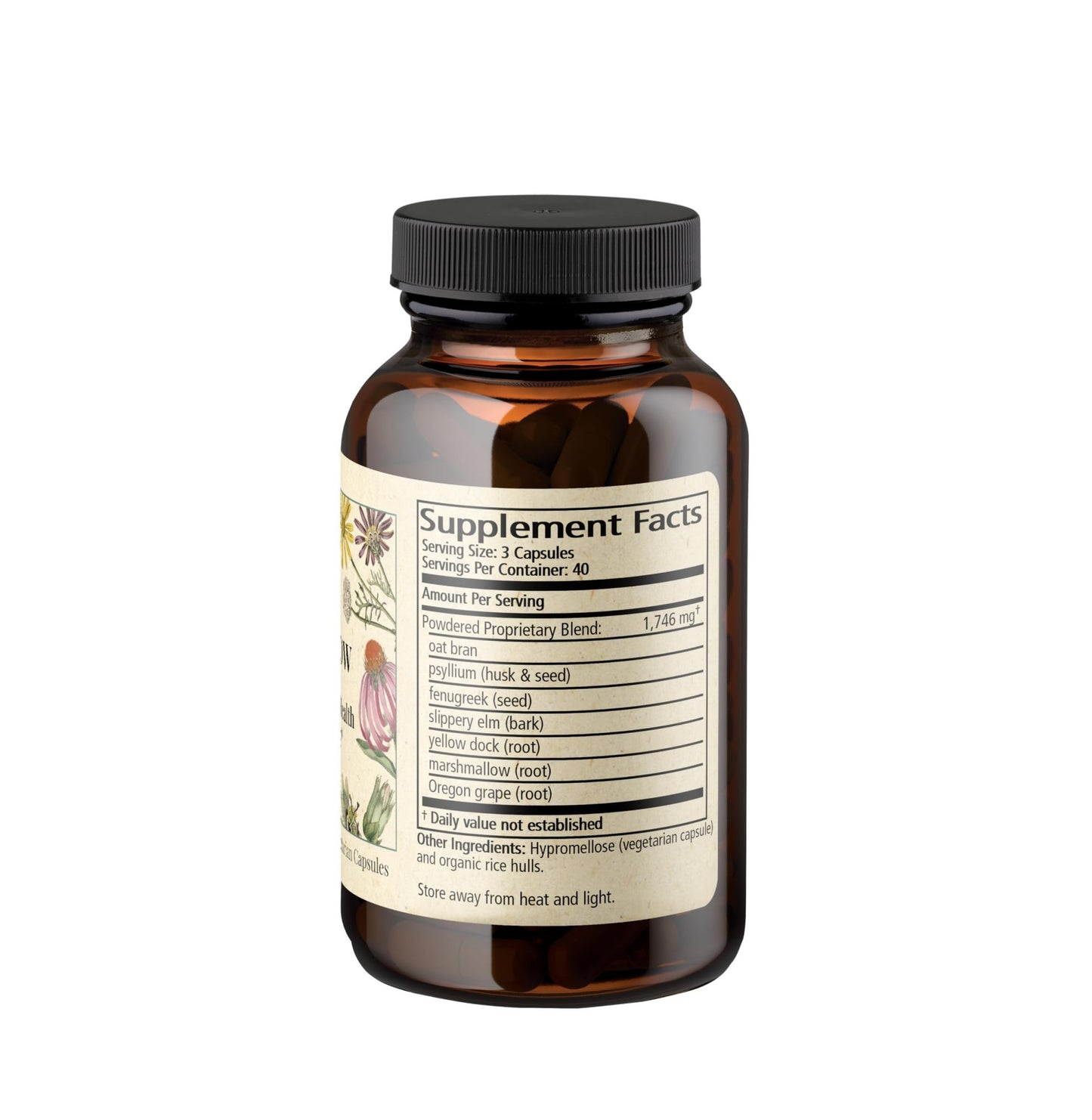 Wise Woman Herbals – Fiber Flow Capsules 120 Count – Supports Healthy Digestive Function, Gut Health, Bowel Health and Regularity - dailyvitalstore