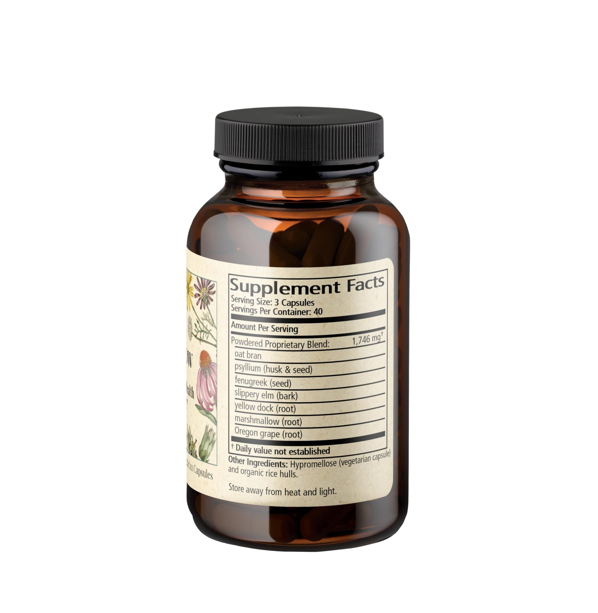 Wise Woman Herbals – Fiber Flow Capsules 120 Count – Supports Healthy Digestive Function, Gut Health, Bowel Health and Regularity - dailyvitalstore