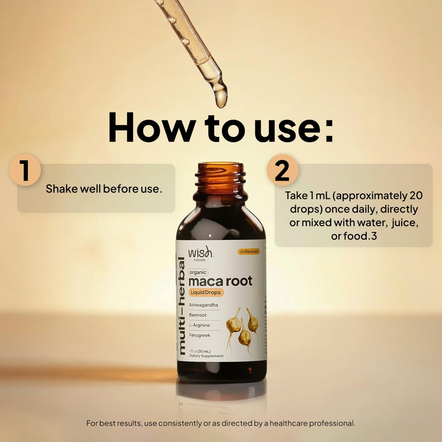 Wish Fusion Maca Root Liquid Drops 2 Pack Organic Maca Root Drops for Energy Support Hormone Balance, Mood Maca Root, Ashwagandha & Tongkat Ali Blend, Liquid Maca Root Extract Fenugreek & Beetroot - dailyvitalstore