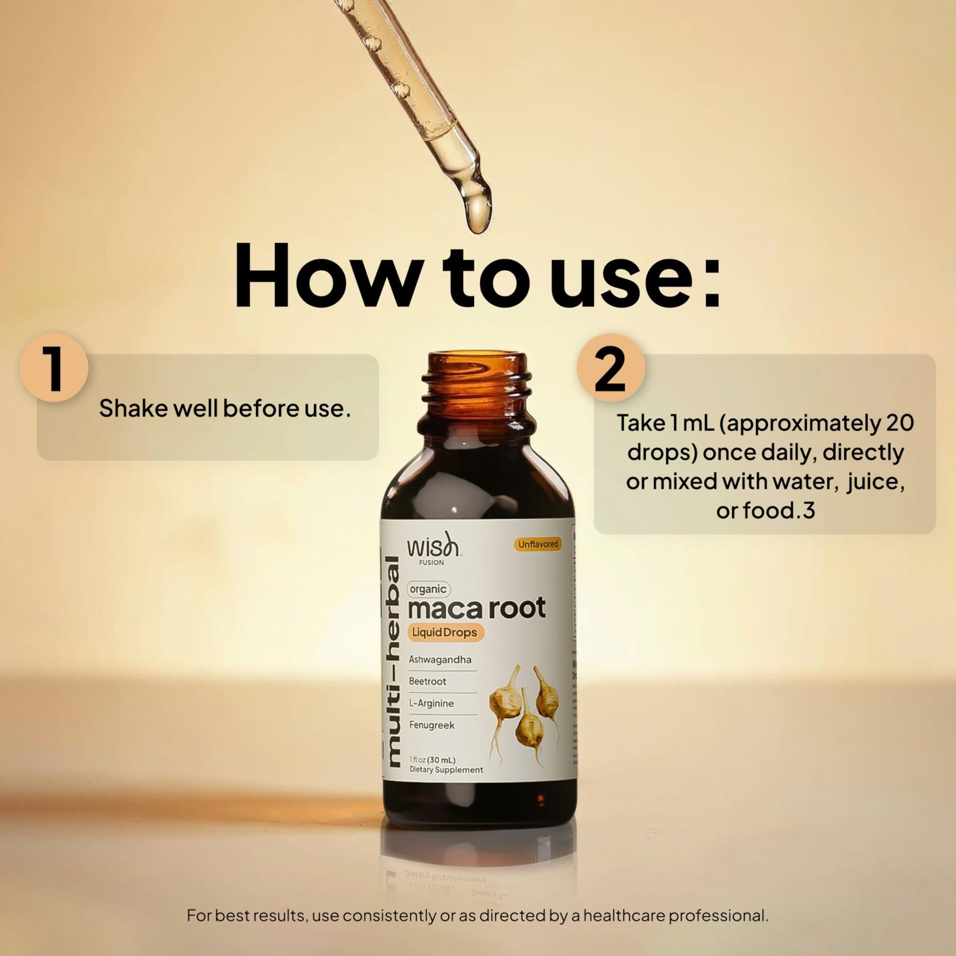 Wish Fusion Maca Root Liquid Drops 2 Pack Organic Maca Root Drops for Energy Support Hormone Balance, Mood Maca Root, Ashwagandha & Tongkat Ali Blend, Liquid Maca Root Extract Fenugreek & Beetroot - dailyvitalstore