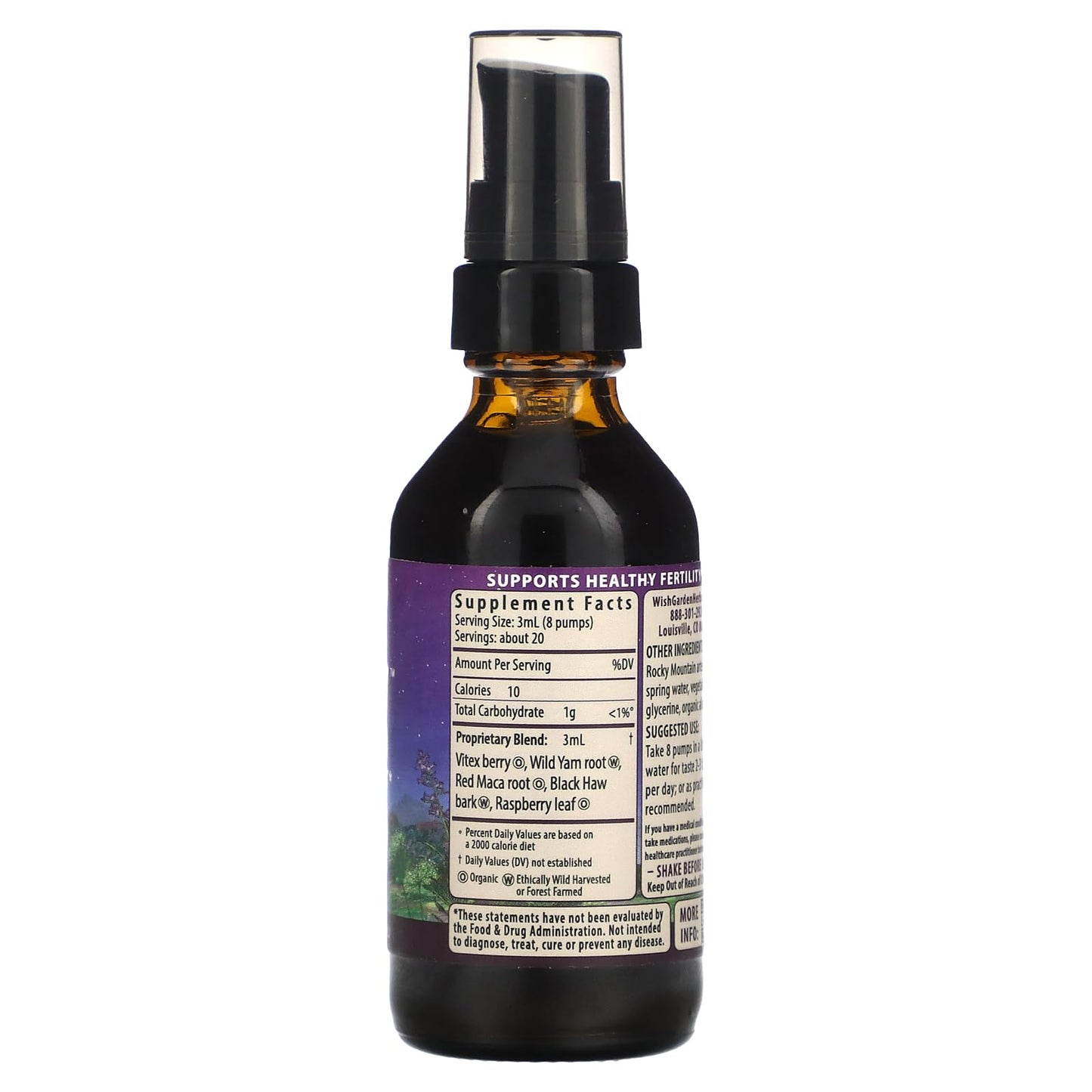 WishGarden Herbs Fertility Prep - All-Natural Fertility Herbal Supplement with Vitex, Red Maca & Raspberry Leaf, Supports Healthy Hormone Balance for Women, Optimal Uterine Health & Conception, 2oz - dailyvitalstore