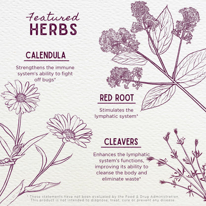 WishGarden Herbs Lymph Mover - Organic Lymphatic Drainage Drops with Echinacea, Cleavers & Red Root - Immune Support Supplement, Lymph System Support - Liquid Herbal Tincture, Gluten-Free, Vegan, 2oz - dailyvitalstore