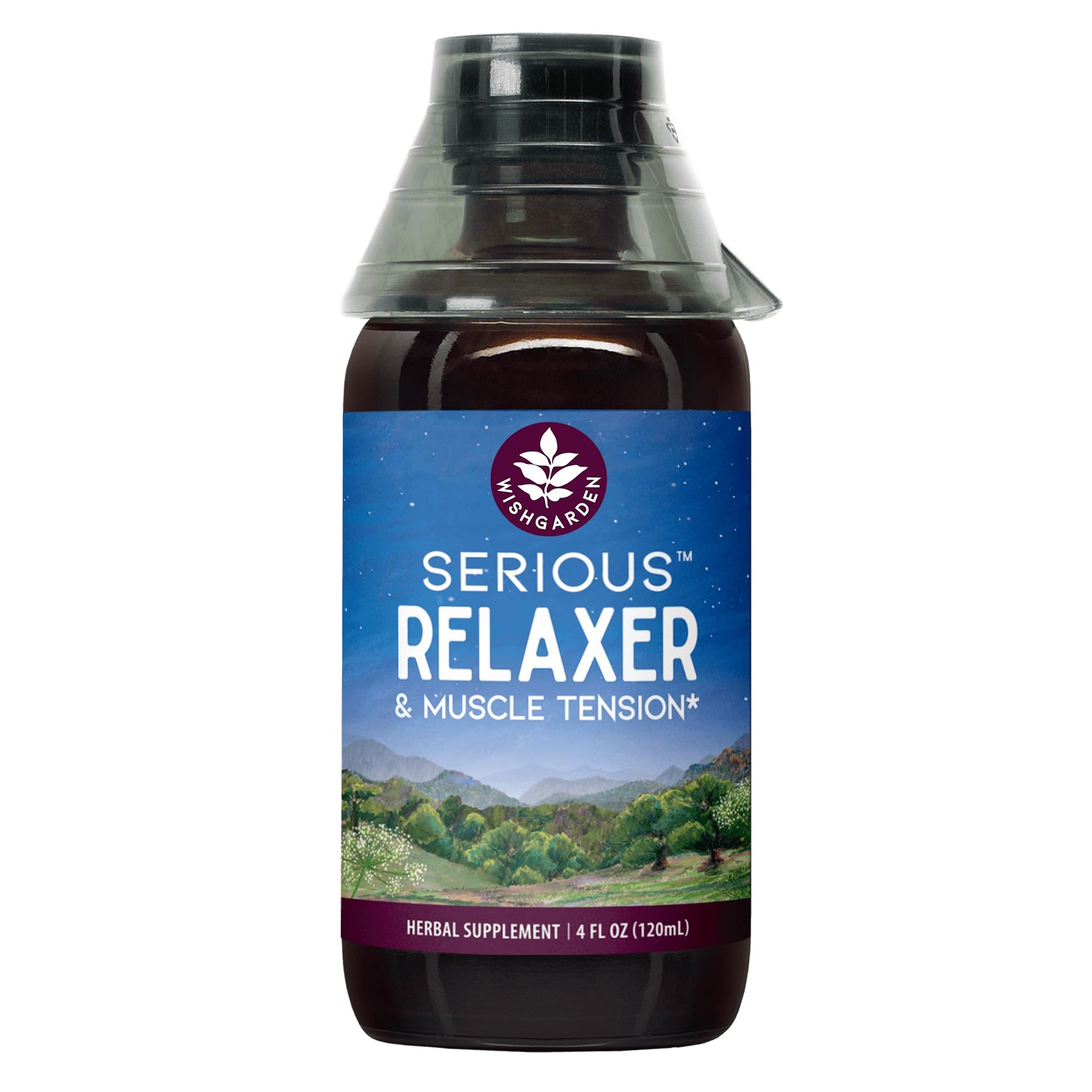 WishGarden Herbs Serious Relaxer, Liquid Herbal Muscle Relaxant with Wild Lettuce & Valerian Root, Eases Neck & Shoulder Tension, Tense Muscles, Muscle Spasms & Restless Legs, Non-GMO, Vegan, 4oz - dailyvitalstore