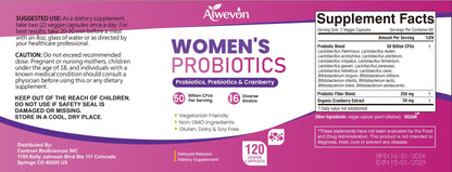 Women Probiotics 50 Billion CFU: Probiotics for Women with Prebiotics & Cranberry, 16 Strain Probiotic Supplement for Digestive Gut Health, Vaginal & Urinary Tract Support - dailyvitalstore