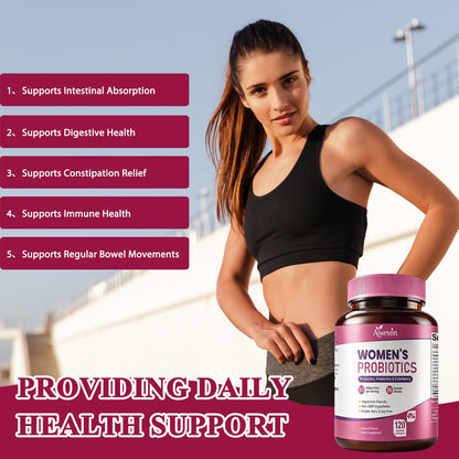 Women Probiotics 50 Billion CFU: Probiotics for Women with Prebiotics & Cranberry, 16 Strain Probiotic Supplement for Digestive Gut Health, Vaginal & Urinary Tract Support - dailyvitalstore