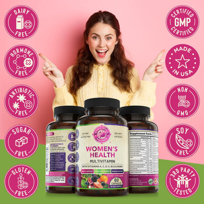 Womens Daily Multivitamins & Mens Daily Multivitamins Bundle (One Bottle Each) - Supports Holistic Wellness, Including Energy & Focus. Multivitamin & Multimineral Blend. Made in The USA. - dailyvitalstore
