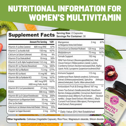Womens Daily Multivitamins & Mens Daily Multivitamins Bundle (One Bottle Each) - Supports Holistic Wellness, Including Energy & Focus. Multivitamin & Multimineral Blend. Made in The USA. - dailyvitalstore