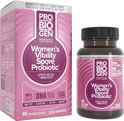 Women’s Daily Probiotic Supplement – Vitality Probiotic with Smart Spore Technology, Lactobacillus Cultures, Gut & Vaginal Health Support, Gluten-Free, Non-GMO - 60 Capsules - dailyvitalstore