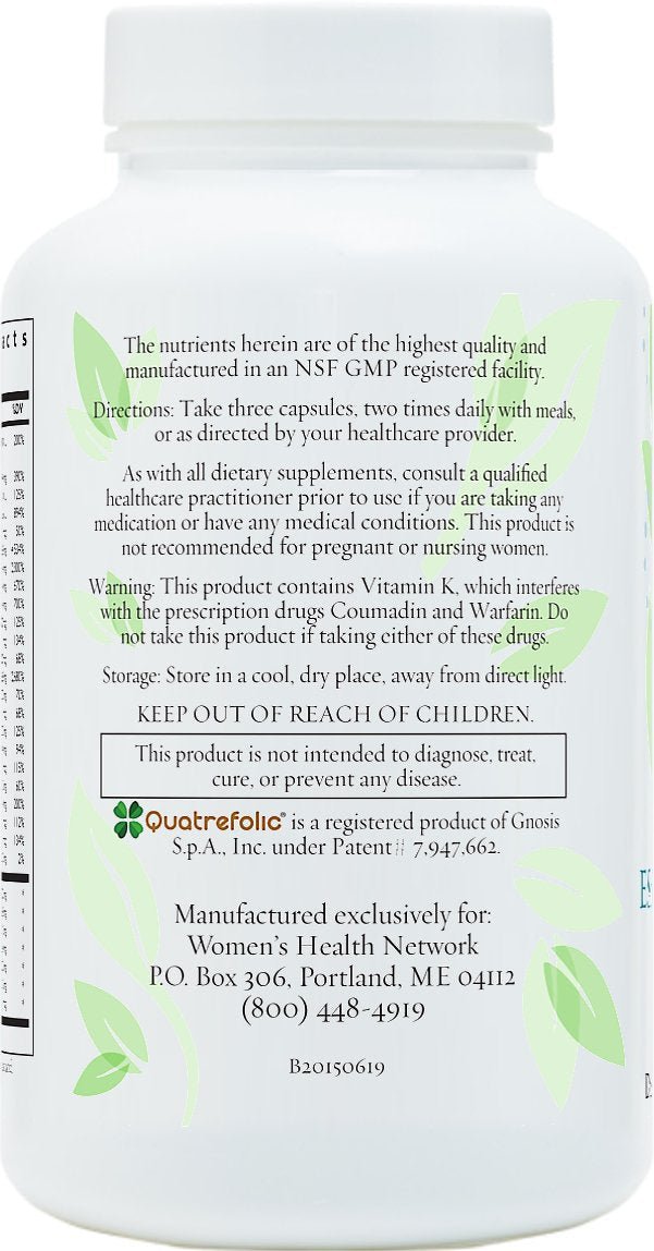 Women's Health Network Essential Nutrients – Daily Multivitamin for Energy, Healthy Aging & Immune Support, Folate as Quatrefolic®, a Patented Natural Form of 5-MTHF - dailyvitalstore