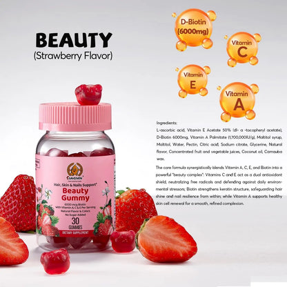 Women's Multivitamin Gummy Pack, 3 Support for Hair Skin Nails Sleep Daily Health, Vitamins A, D, C, E, Biotin, Ashwagandha - dailyvitalstore