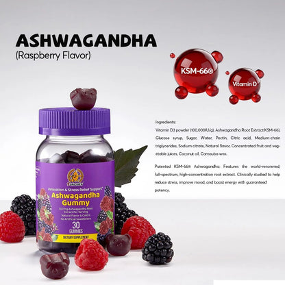 Women's Multivitamin Gummy Pack, 3 Support for Hair Skin Nails Sleep Daily Health, Vitamins A, D, C, E, Biotin, Ashwagandha - dailyvitalstore