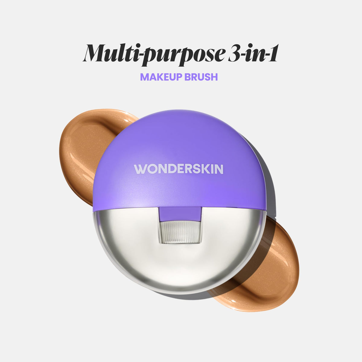 Wonderskin Dial-It-Up Brush – Adjustable 3-in-1 Makeup Brush for Foundation, Powder & Creams – Sheer to Full Coverage – Ergonomic Precision Design - dailyvitalstore