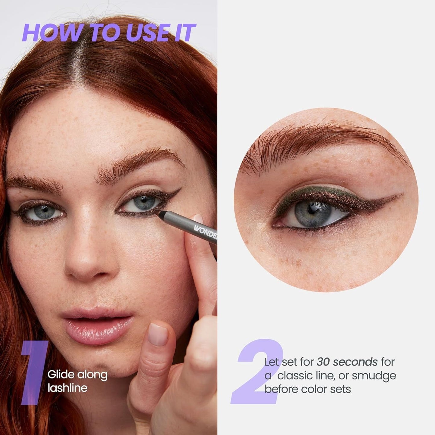 Wonderskin Eyeliner Pencil, 1440 Longwear Blue Eyeliner Pencil - Waterproof, Sharpenable & Smudge Proof (Aqua) - dailyvitalstore