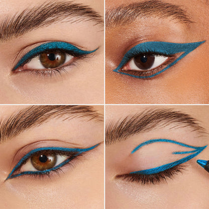 Wonderskin Eyeliner Pencil, 1440 Longwear Blue Eyeliner Pencil - Waterproof, Sharpenable & Smudge Proof (Aqua) - dailyvitalstore
