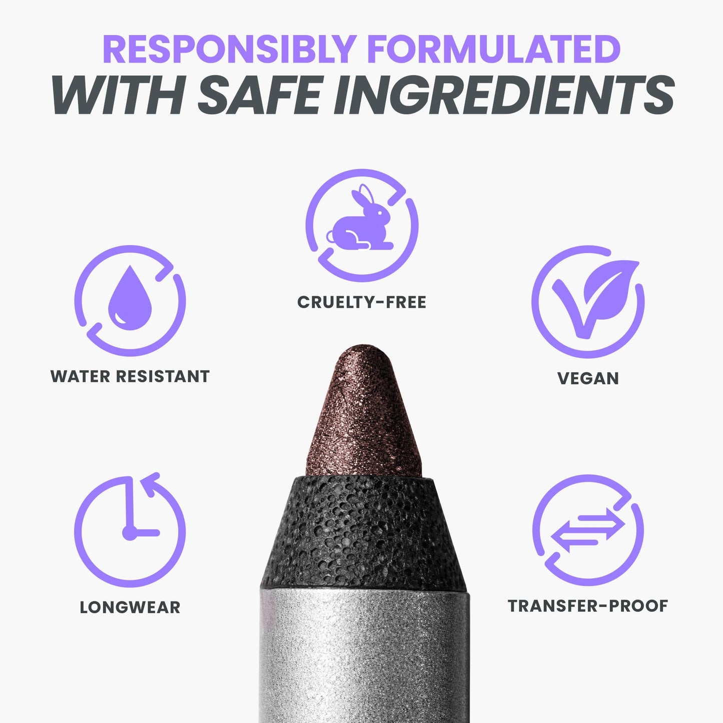 Wonderskin Eyeliner Pencil, 1440 Longwear Brown Glitter Eyeliner Pencil - Waterproof, Sharpenable & Smudge Proof (Gold Mocha) - dailyvitalstore