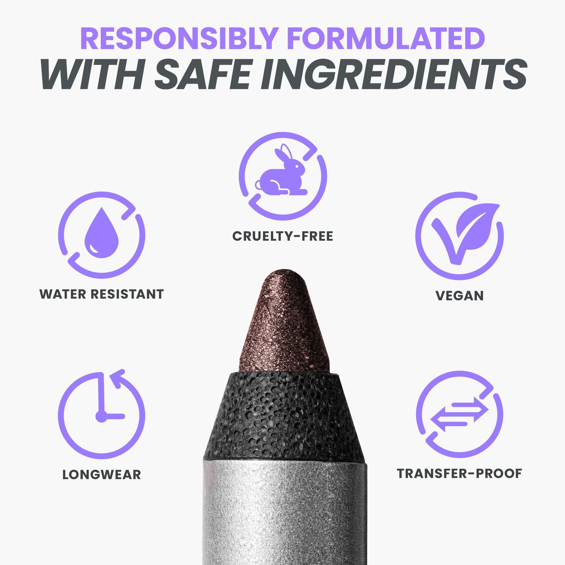 Wonderskin Eyeliner Pencil, 1440 Longwear Brown Glitter Eyeliner Pencil - Waterproof, Sharpenable & Smudge Proof (Gold Mocha) - dailyvitalstore