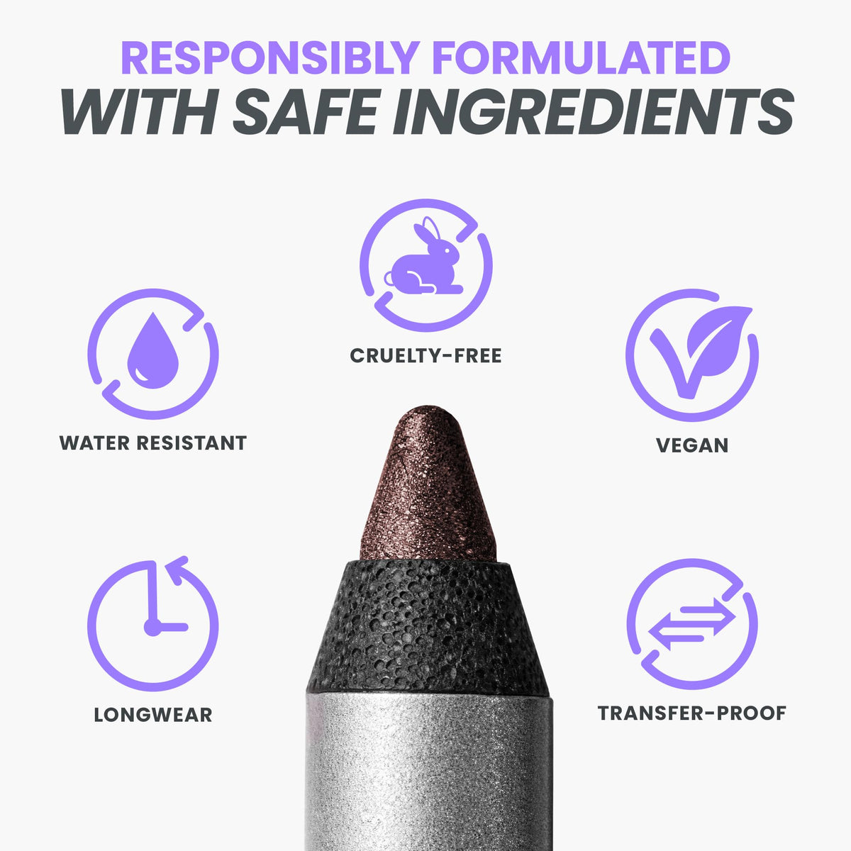 Wonderskin Eyeliner Pencil, 1440 Longwear Brown Glitter Eyeliner Pencil - Waterproof, Sharpenable & Smudge Proof (Gold Mocha) - dailyvitalstore