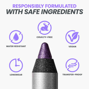 Wonderskin Eyeliner Pencil, 1440 Longwear Deep Purple Eyeliner Pencil - Waterproof, Sharpenable & Smudge Proof - dailyvitalstore