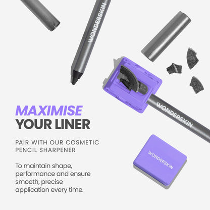Wonderskin Eyeliner Pencil, 1440 Longwear Green Eyeliner Pencil - Waterproof, Sharpenable & Smudge Proof (Pine) - dailyvitalstore
