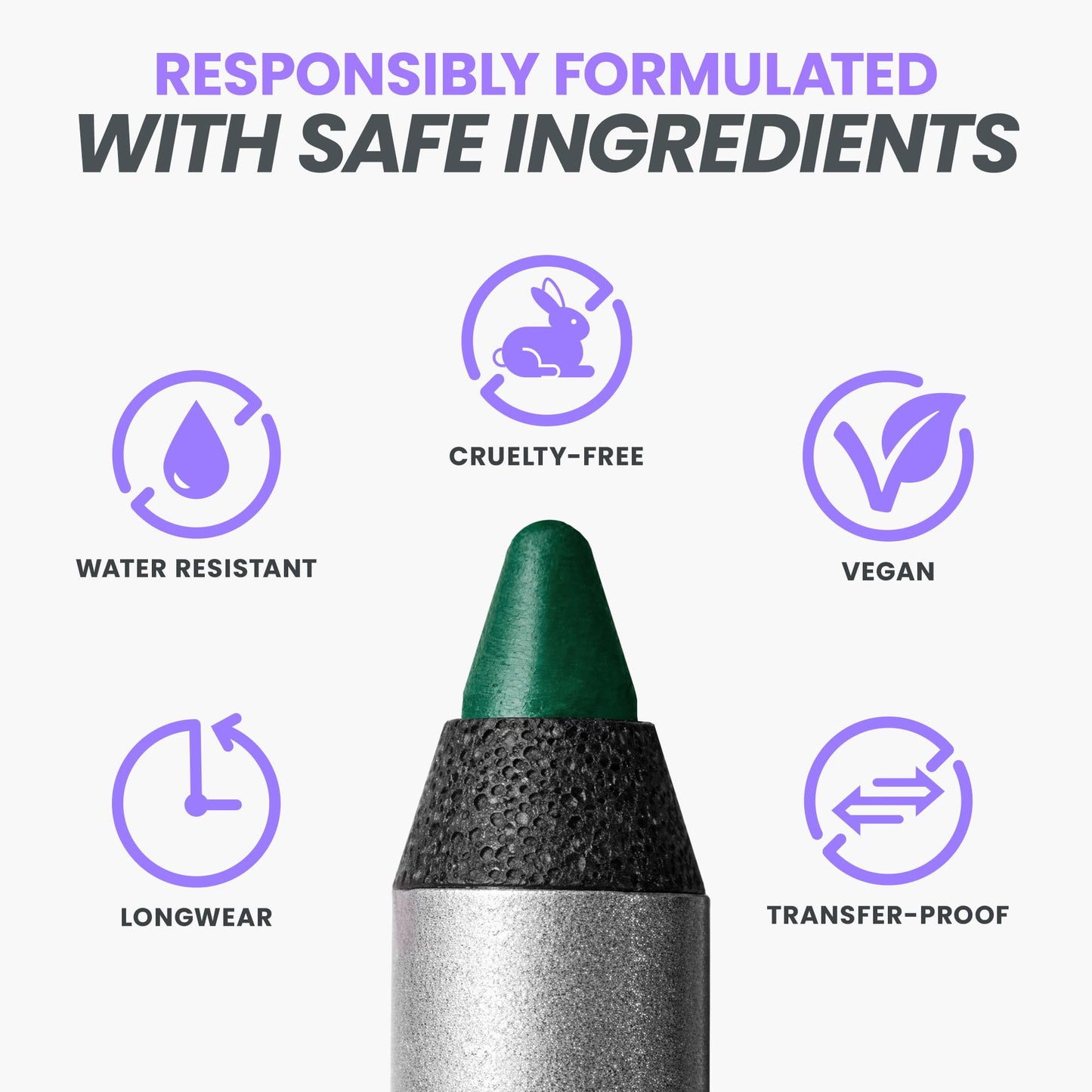 Wonderskin Eyeliner Pencil, 1440 Longwear Green Eyeliner Pencil - Waterproof, Sharpenable & Smudge Proof (Pine) - dailyvitalstore