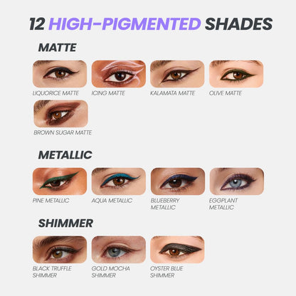 Wonderskin Eyeliner Pencil, 1440 Longwear Pink Eyeliner Pencil - Waterproof, Sharpenable & Smudge Proof (Icing) - dailyvitalstore