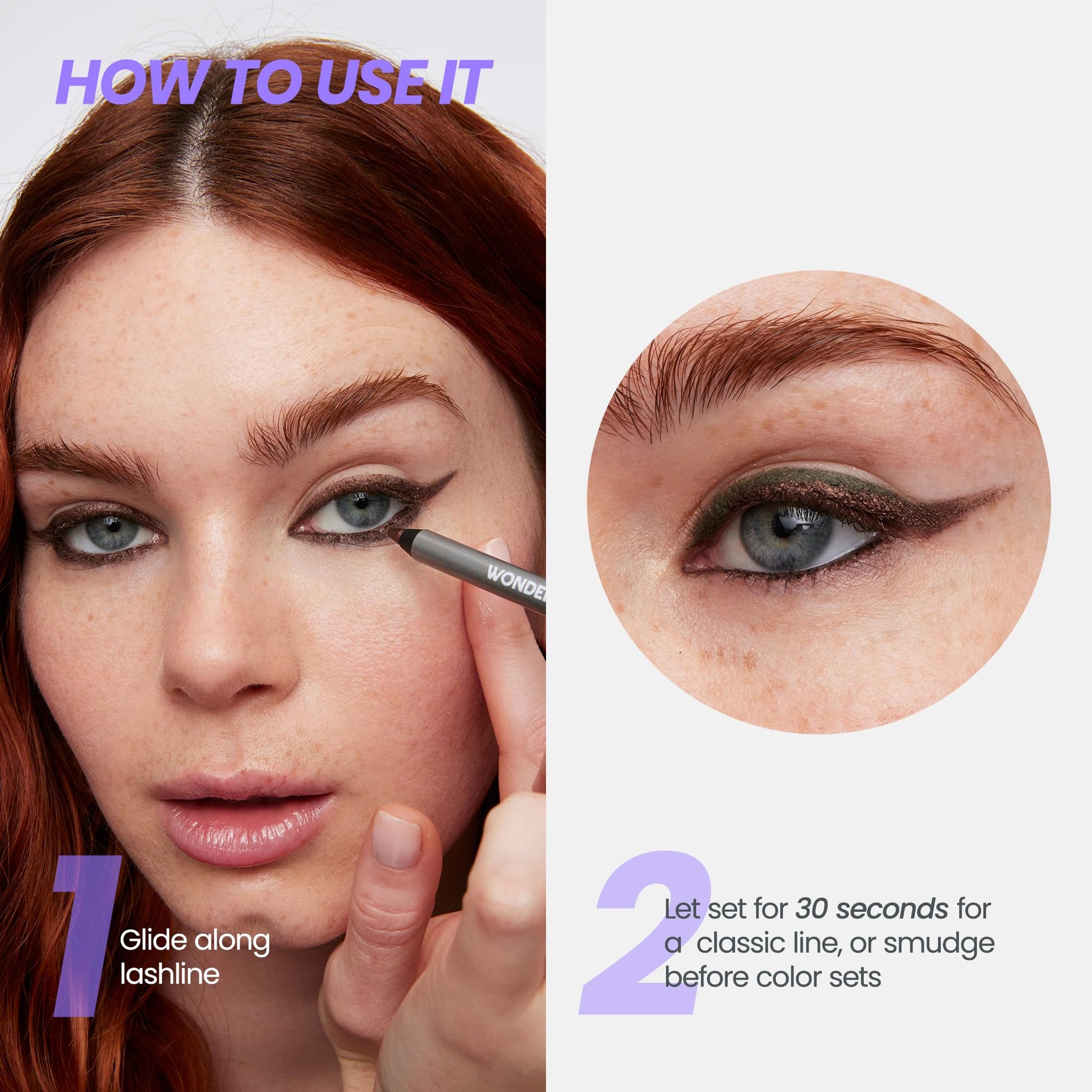Wonderskin Eyeliner Pencil, 1440 Longwear Pink Eyeliner Pencil - Waterproof, Sharpenable & Smudge Proof (Icing) - dailyvitalstore