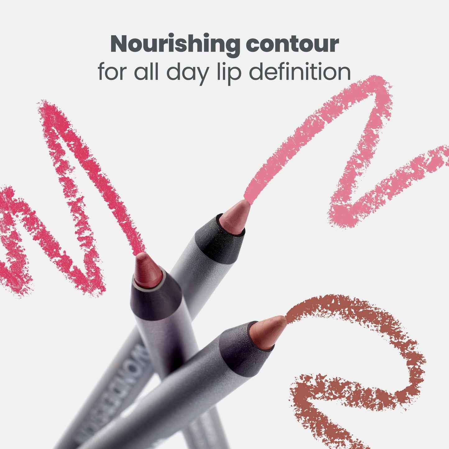 Wonderskin Lipliner Pencil - 360 Contour Lipliner, Long Lasting, Sharpenable, Waterproof and Transfer-Proof Nude Lip Liner Pencil (Rosewood) - dailyvitalstore