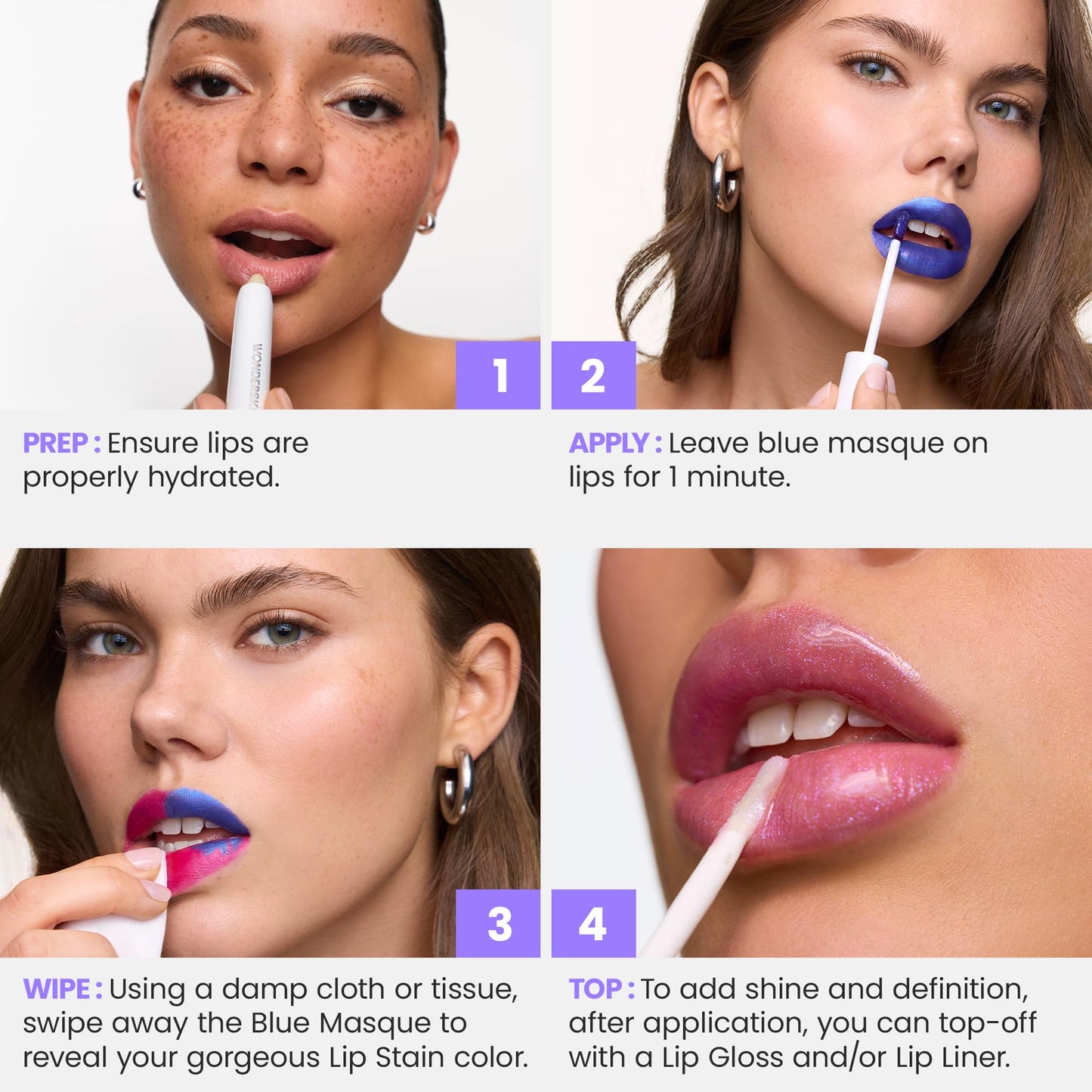 Wonderskin Wonder Blading All Day Lip Stain Peel Off Masque - Long Lasting, Waterproof and Transfer Proof Nude Lip Tint, Matte Finish Peel Off Lip Stain (Whimsical Masque) - dailyvitalstore