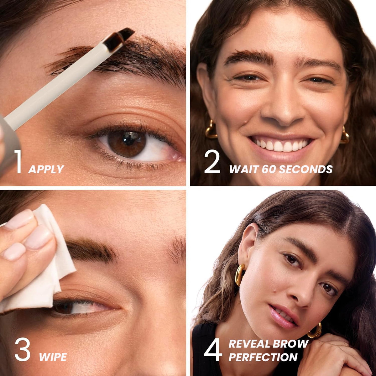 Wonderskin Wonder Blading Brow Stain & Go Masque - Long Lasting Eye Brow Tint, Transfer Proof and Smudge Proof Eyebrow Tint Stain (Dark Brunette) - dailyvitalstore