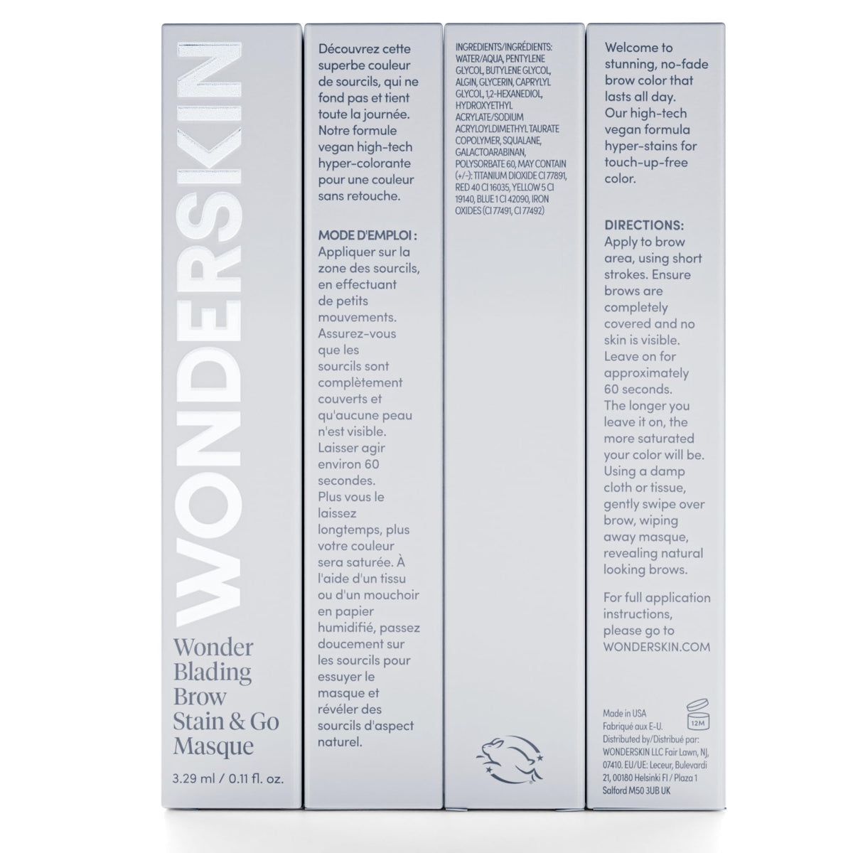 Wonderskin Wonder Blading Brow Stain & Go Masque - Long Lasting Eye Brow Tint, Transfer Proof and Smudge Proof Eyebrow Tint Stain (Dark Brunette) - dailyvitalstore