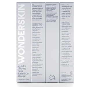 Wonderskin Wonder Blading Brow Stain & Go Masque - Long Lasting Eye Brow Tint, Transfer Proof and Smudge Proof Eyebrow Tint Stain (Dark Brunette) - dailyvitalstore