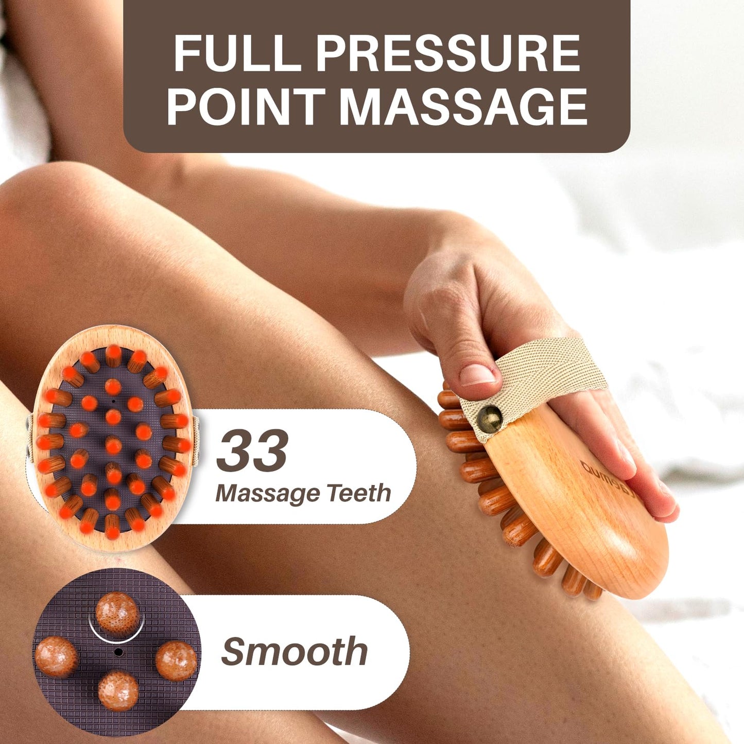 Wood Therapy Massage Tool for Belly Fat,Wooden Meridian Massage Body Brush for Cellulite Remover, Cellulite Lymphatic Drainage Massager for Body Shaping, Maderoterapia Kit for Muscle Pain Relief - dailyvitalstore