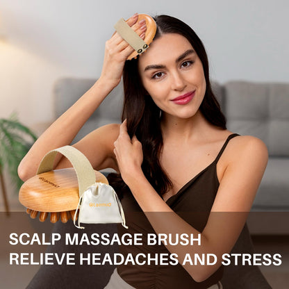 Wood Therapy Massage Tool for Belly Fat,Wooden Meridian Massage Body Brush for Cellulite Remover, Cellulite Lymphatic Drainage Massager for Body Shaping, Maderoterapia Kit for Muscle Pain Relief - dailyvitalstore