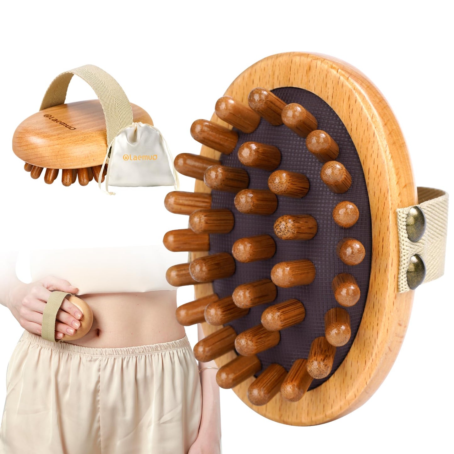 Wood Therapy Massage Tool for Belly Fat,Wooden Meridian Massage Body Brush for Cellulite Remover, Cellulite Lymphatic Drainage Massager for Body Shaping, Maderoterapia Kit for Muscle Pain Relief - dailyvitalstore